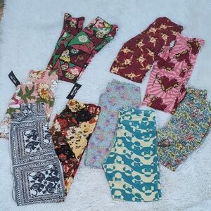 Lot Of 9 LulaRoe/ Agnes & Dora Colorful Patterned Leggings NWT/NWOT OS 4-12
